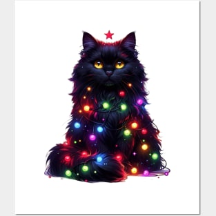 Christmas Cat Posters and Art